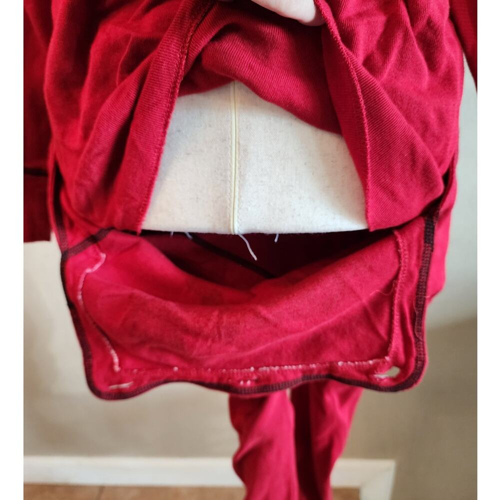 Lazy One Cherry Red Bear Bum Adult One Piece Sleepwear SZ Small Yellowstone - Picture 8 of 12